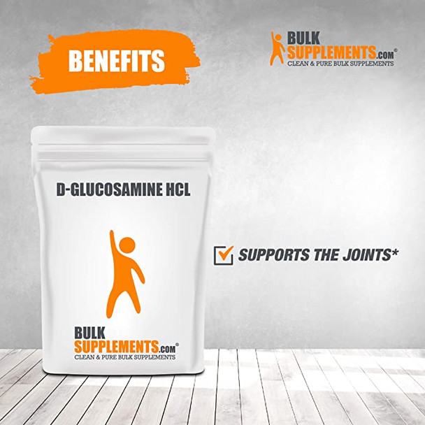 BulkSupplements.com Glucosamine HCl Powder - Glucosamine HCl 1000mg - Joint and Knee Supplements - Supplements for Men Bodybuilding (100 Grams - 3.5 oz)