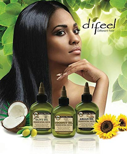 Difeel 99% Natural Premium Hair Oil - Biotin Oil Volumizing and Thickening 7.78 ounce