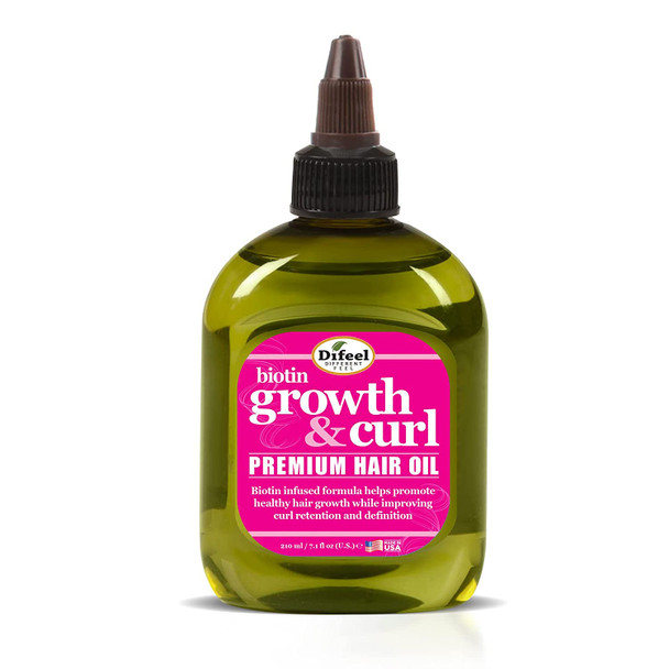 Difeel Growth & Curl Biotin Premium Hair Oil 8 oz.