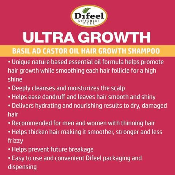 Difeel Ultra Growth Shampoo & Conditioner 2-PC Set - Includes Ultra Growth Shampoo 12 oz and Ultra Growth Conditioner 12 oz.