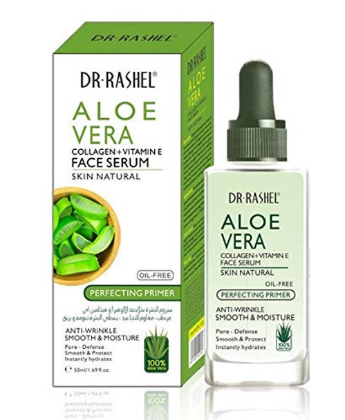 Dr Rashel Aloe Vera Collagen + Vitamin E Face Serum | Anti - Wrinkle, Instantly Smooth Hydrates & Moisture Skin, Size 1.69 oz
