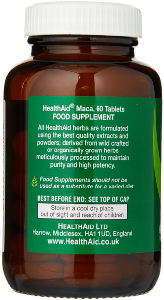 HealthAid Maca 500mg - 60 VeganTablets