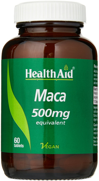 HealthAid Maca 500mg - 60 VeganTablets