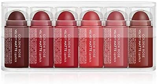 Golden Rose Velvet Matte Lipstick (6 Pieces)