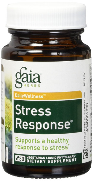 Gaia Herbs Stress Response Formula Liquid Caps, 30 ct