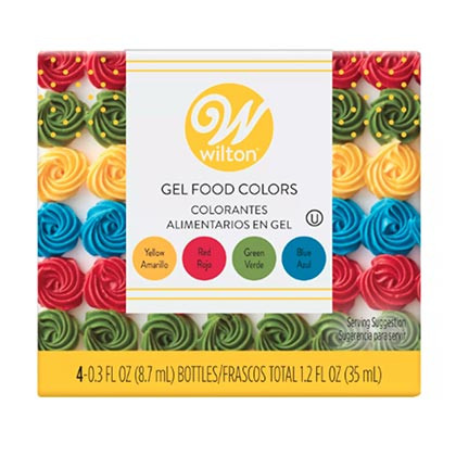Wilton Gel Food Color Set, Primary, 0.3 Fl Oz