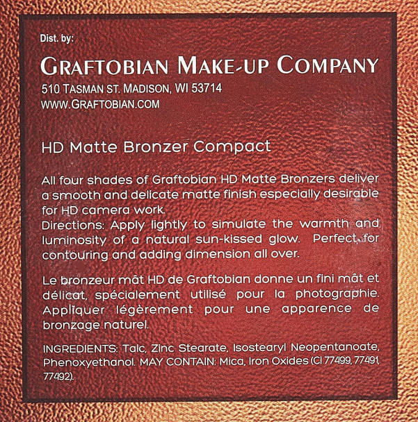 Graftobian HD Matte Bronzer, Fair