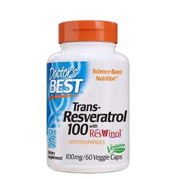 Best Trans Resveratrol 100 Featuring Resvinol-25 60 Veggie Caps By Doctors Best