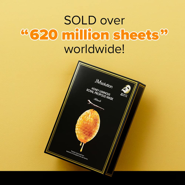 JMSOLUTION Royal Propolis Ample Korean Skin care Face Mask -Rich Moisturizing boositng Nutrition -10sheets For All Skin Type