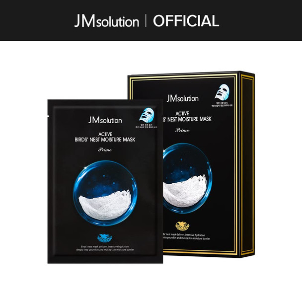 JMsolution Active Birds' Nest Moisture Mask - Korean Skincare Facial Mask - 10 sheets for all skin type