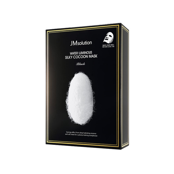 JMsolution WATER LUMINOUS SILKY COCOON MASK Black(Pack of 10)