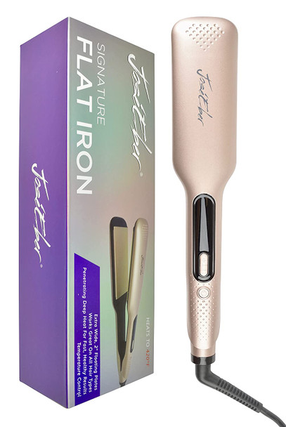 Jose Eber 2" Flat Iron, Straightener, Curls or Straightens, Dual Voltage, Gold, Champagne