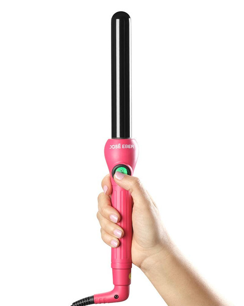 Jose Eber 25mm Clipless Digital Curling Iron Wand, Dual Voltage, Pink (Analog)