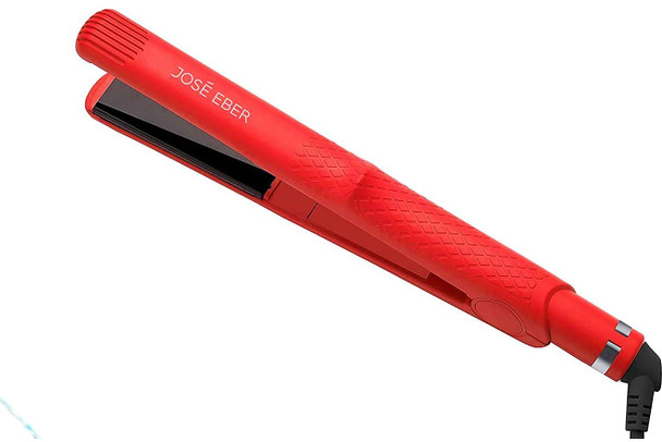 Jose Eber Flat Hair Straightener, Flat Iron, 1 Inch, Red, Dual Voltage 110-240V, Original