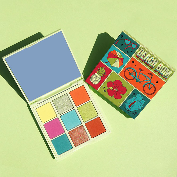 Kara Beauty BEACH BUM 9 Color Eyeshadow Palette - Vegan