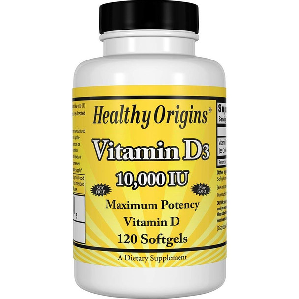 Healthy Origins Vitamin D3 - 10000 IU - 120 Softgels