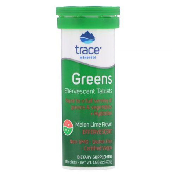 Greens Effervescent Melon Lime 10 Tabs by Trace Minerals