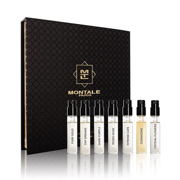 MONTALE Roses & Flowers Discovery Collection 2020 (Includes: Roses Musk, Intense Cafe, Day Dreams, Oud Mazing, Dark Purple, Pure Gold, Crystal Flowers)