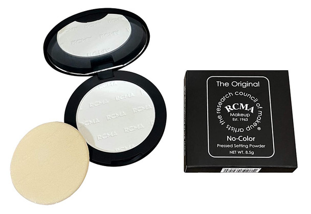 RCMA No-Color Loose Pressed Setting Powder, Neutral Finishing Foundation with Cacao Seed Butter, Smooth Face - Everyday or Professional Makeup for Theater, Movies