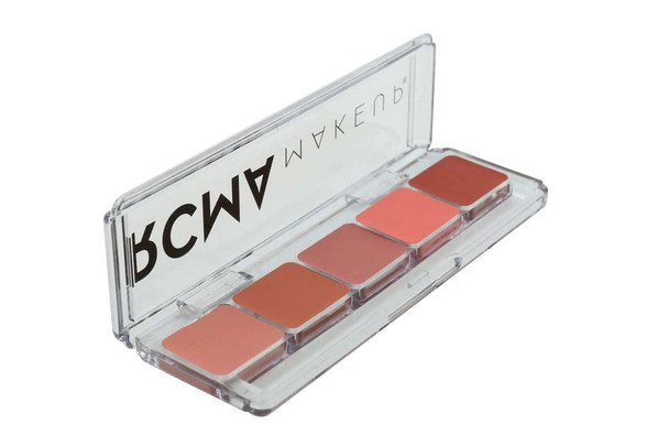 RCMA 5 Part "Series Favorites" Palette Cream Blush #1, Highly Pigmented & Blendable Shades of Pink, Cheek Blush for Professional Makeup Artists