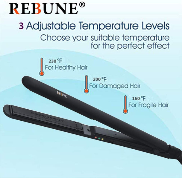 REBUNE Hair Straighteners RE-2063 Ceramic Ion Boost