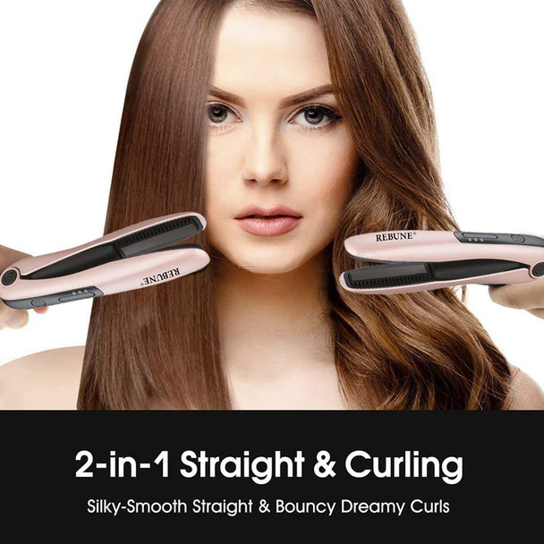REBUNE RE-2203 Hair Straightener USB Wireless Mini Rechargeable Multifunctional Hair Styler Tool