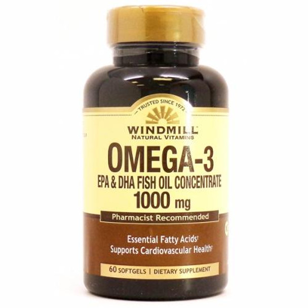 Omega 3 Epa & Dha 60 Soft Gels By Windmill Health Products