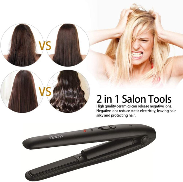 REBUNE RE-2073 Hair Straightener USB Wireless Mini Rechargeable Multifunctional Hair Styler Tool