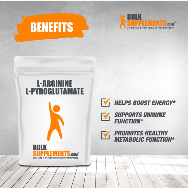 BulkSupplements.com L-Arginine L-Pyroglutamate Powder - Nitric Oxide Supplement - Pure Pump - L Arginine Supplement - Nitric Acid (250 Grams)