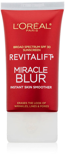 L'Oreal Paris Skincare Revitalift Miracle Blur Instant Skin Smoother Primer, Facial Cream with SPF 30 Sunscreen, Face Moisturizer, 1.18 fl. oz.