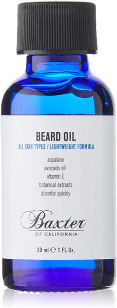 Baxter of California Beard Oil - Nourishing & Smooth Beard Growth Formula For All Types - Woody Scent - Lightweight 30ml