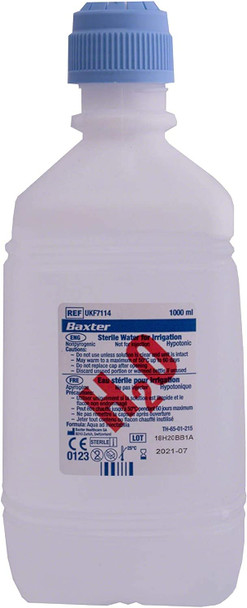 Baxter Sterile Water, H20, 1000ml, Pack of 6
