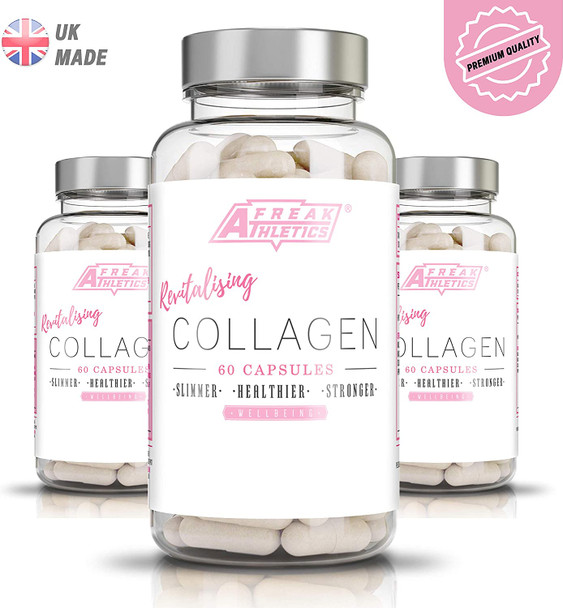 Collagen - Hydrolysed Marine Collagen Tablets - High Strength Skin, Hair & Joint Health Supplement - Pure Marine Collagen Capsules 60 x 300mg - UK Made