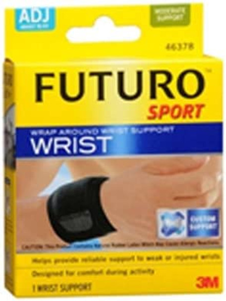 Futuro Futuro Sport Wrap Around Wrist Support Adjust To Fit Black, Black each (Pack of 2)