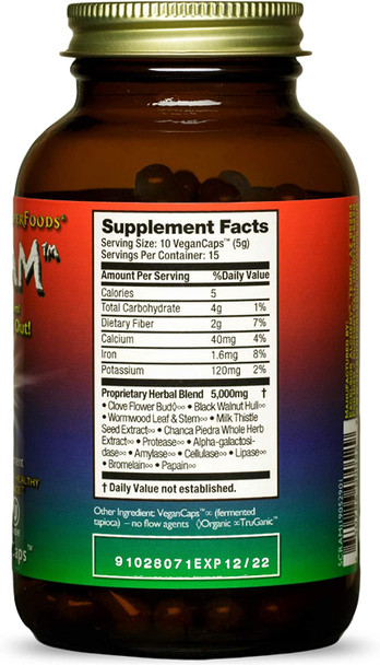 HealthForce SuperFoods Scram - 150 VeganCaps - Pack of 3 - Supports Intestinal Balance with Cloves, Black Walnut, Wormwood - Non-GMO & Gluten Free - 45 Total Servings