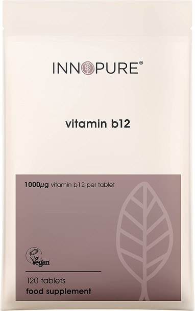 INNOPURE Vitamin B12 Tablets 1000mcg - Vegan Society Approved - Methylcobalamin B12 Vitamin - UK Made by Innopure