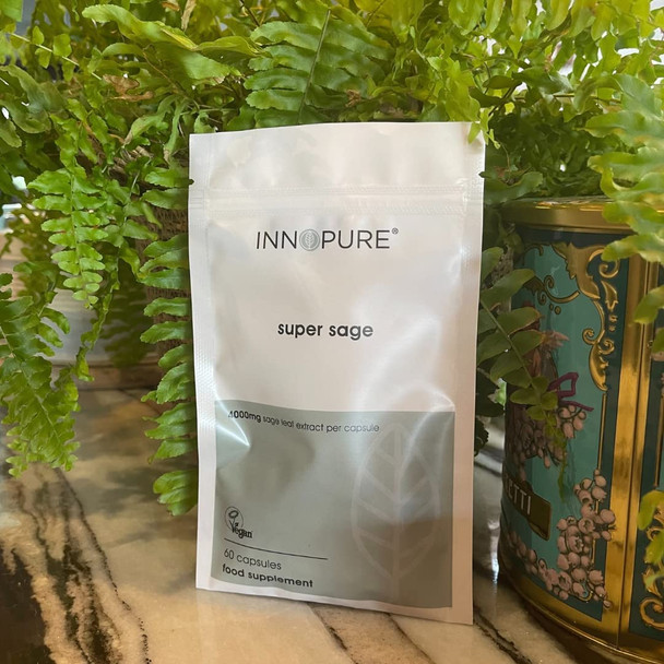 INNOPURE Super Sage Leaf 4000mg - No fillers or Binders. For Menopause Symptoms - High Strength - Hot Flushes & Night Sweats - 2 Month Supply - Vegan - UK made