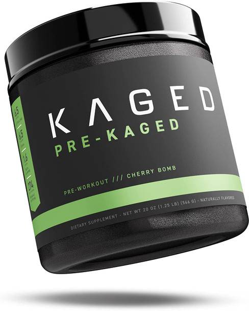 Kaged Muscle Pre Workout Powder Preworkout for Men & Pre Workout Women, Delivers Intense Workout Energy, Focus & Pumps; Supplements, Cherry Bomb, Natural Flavors