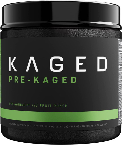 Pre Workout Powder; KAGED MUSCLE Preworkout for Men & Pre Workout Women, Delivers Intense Workout Energy, Focus & Pumps; Supplements, Fruit Punch, Natural Flavors