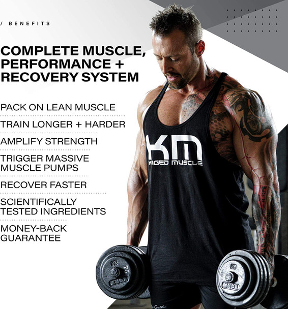 Kaged Muscle Pre Workout, Intra Workout and Post Workout Stack to Improve Training, Performance and Recovery, Top-Selling Formulas with Scientifically Tested Ingredients