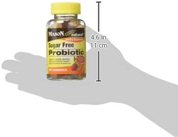 Mason Vitamins Sugar Free Probiotic Gummies, 60 Count