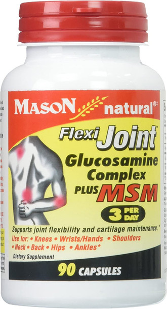 Mason Natural Glucosamine Complex Plus Msm With Vitamin C - Supports Joint Health, Improved Flexibility And Mobility, 90 Capsules