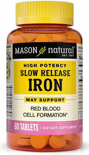 Mason Vitamins Slow Release Iron Compare to The Active Ingredients in Slow Fe, 1-Ounce (Pack of 2)