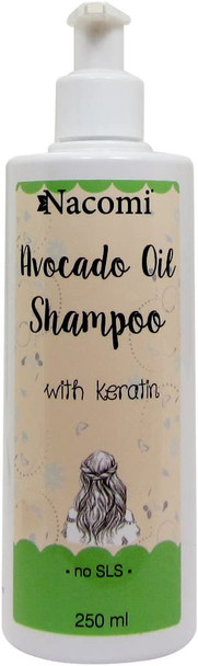 Nacomi Natural Avocado Oil Shampoo with Keratin 250ml