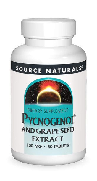 Source Naturals Pycnogenol & Grape Seed Extract 100 mg Dietary Supplement - 30 Tablets
