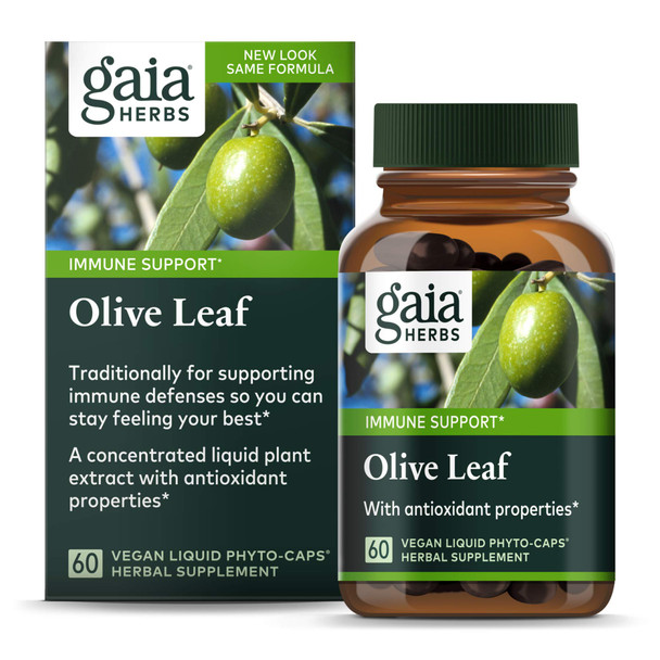 Gaia Herbs Olive Leaf Liquid Phyto-Capsules, 60 Count