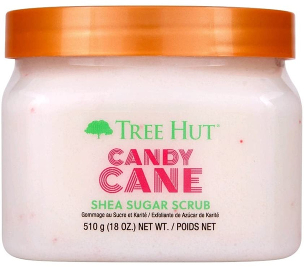 Tree Hut Candy Cane Shea Sugar Body Scrub - 18oz And Tree Hut Candy Cane Whipped Body Butter - 8.4oz, Packaged with Bryant Desai Supplies Pen
