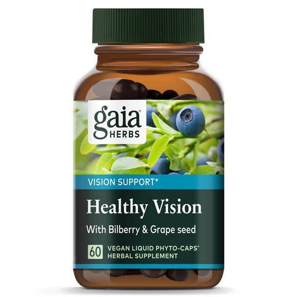 Gaia Herbs Vision Enhancement Liquid Phyto-Capsules, 60 Count