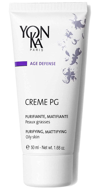 Yon-Ka Creme PG Creme (50ml) Mattifying Protective Cream for Oily Skin, Anti-Aging Balancing Treatment for Shine and Redness, Paraben-Free
