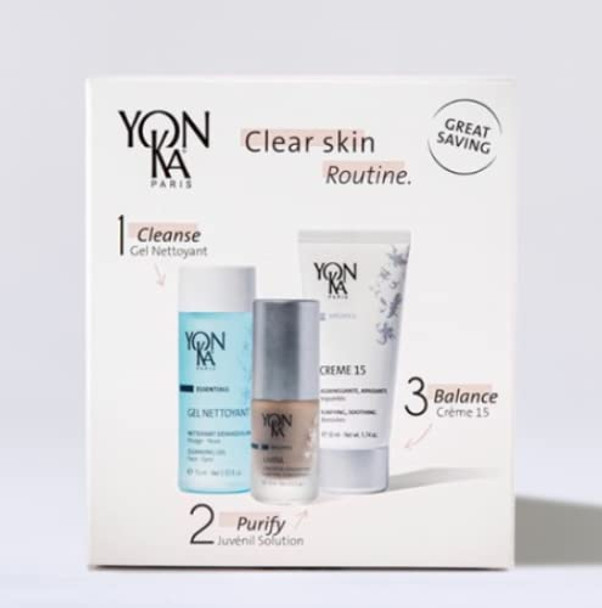 Yon-Ka Clear Skin Routine, Three Step Acne Treatment, Prevent and Improve Breakouts